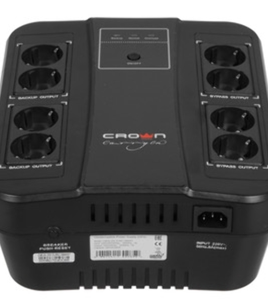 Источник бесперебойного питания CMUS-275 EURO SMART/850 ВА/480 Вт/8 х CEE 7 (евророзетка)