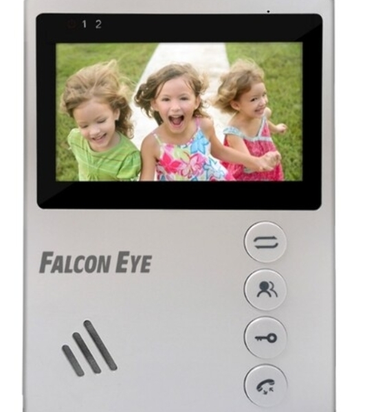 Видеодомофон Falcon Eye VISTA цветной, подключение 2-х вызывных панелей, без трубки (Hands Free), управление электрозамком, цвет корпуса: белый, нап