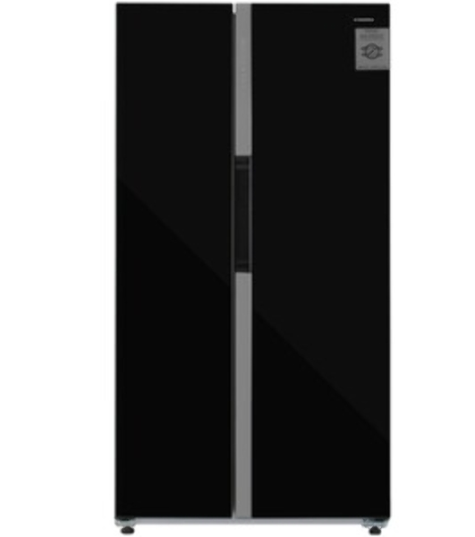 Холодильник Maunfeld MFF177NFB Slim Inverter черный двухкамерный 352/198л морозилка слева, No Frost, Side by Side