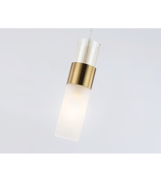 Подвесной светильник LH55111 BS/FR/TI латунь/белый матовый/янтарь E14 max 40W D55*1500
