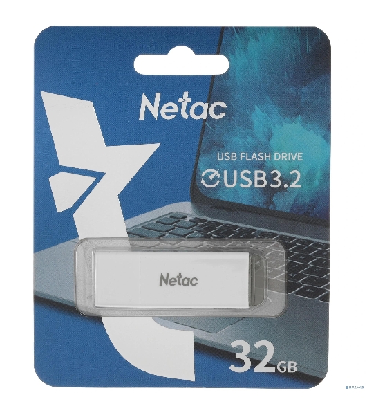 Флешка USB Netac U185 белый USB 3.0 Flash 32Gb, NT03U185N-032G-32WH, LED индикатор