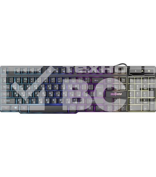 Клавиатура Defender Mayhem GK-360DL проводная, USB Type-A, чёрный