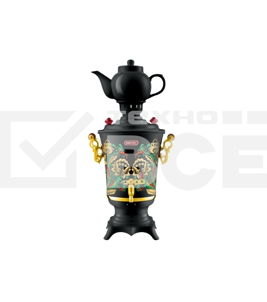 Самовар Centek CT-0093 черный/хохлома