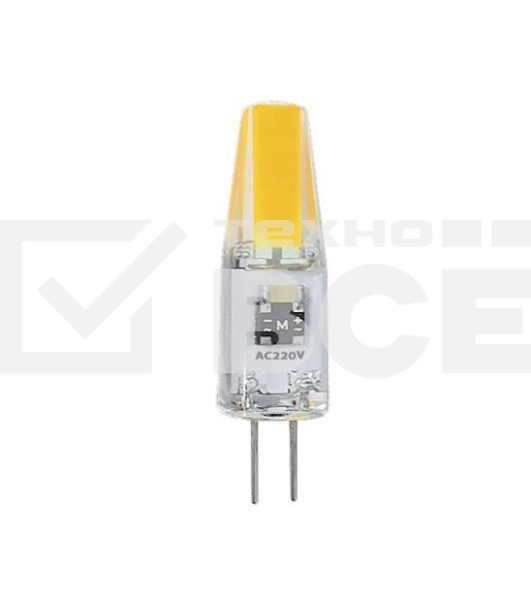 Лампа светодиодная PLED-G4 COB 3Вт капсульная 3000К тепл. бел. G4 240лм 220В JazzWay 2857446
