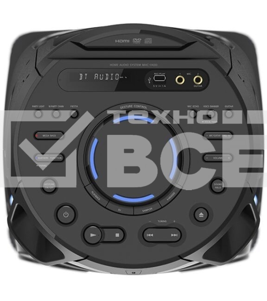 Минисистема Sony MHC-V43D черный/CD/CDRW/DVD/DVDRW/FM/USB/BT