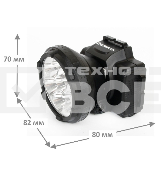 Фонарь ULTRAFLASH LED5362налобн аккум 220в черный 7led 2 реж пласт бокс