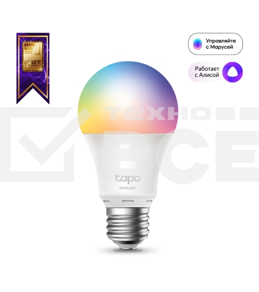 Умная Wi-Fi лампа/ Smart Wi-Fi Light Bulb, Multicolor, 2-Pack