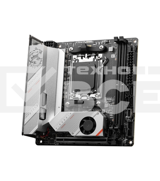 Материнская плата MSI MPG B650I EDGE WIFI, AM5, AMD B650, 2xDDR5, 4xSATA, 2xM.2, 1xPCI-E 4.0 x16, 1xHDMI, 1x 2.5Gb LAN, 3xUSB-A 3.2 Gen 2, 2xUSB-A 3.2 Gen 1, 1xUSB-C 3.2 Gen 2x2, 3x3.5 мм, 7.1, Mini-ITX