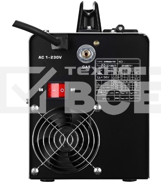 Сварочный полуавтомат Deko DKWM200A MIG-MAG/ММА 5.6кВт