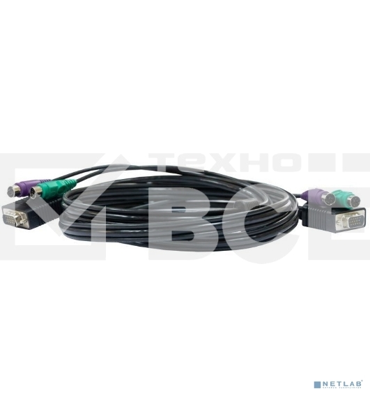 Кабель D-Link DKVM-CB3/A3A  KVM длиной 3 м с разъемами PS2