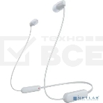 Гарнитура вкладыши Sony WI-C100 белый беспроводные bluetooth шейный обод, фото2
