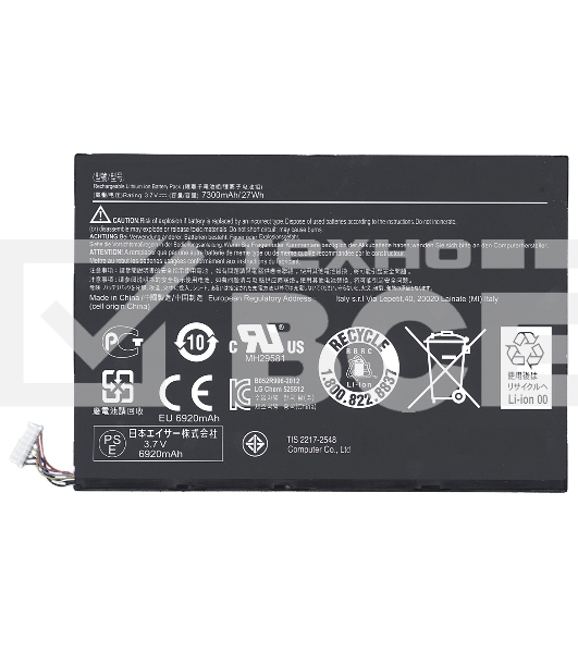 Аккумуляторная батарея для планшета Acer Iconia Tab W510 (AP12D8K) 27Wh