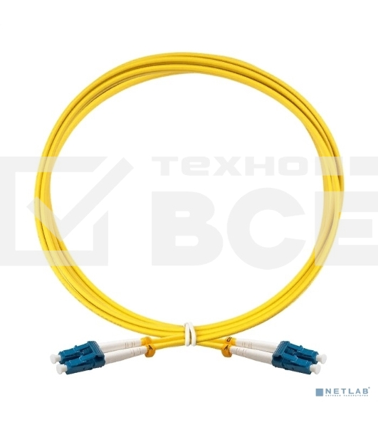 Патч-корд волоконно-оптический ExeGate FC-D-9-LC-LC-1M-LSZH (Шнур ВО SM 9/125 (OS2/G.652.D), LC/UPC-LC/UPC, Duplex, LSZH, 1м)