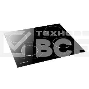 Встраиваемая электрическая варочная панель Samsung NZ64T3516AK/WT, 55 х 575 х 505 мм, стеклокерамика, скошенный край, черный