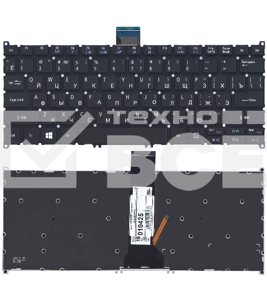 Клавиатура для ноутбука Acer Aspire V5-122P черная с подсветкой