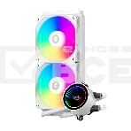 Система охлаждения PCCooler DA240 ARGB WH (270W, 240мм, белый, ARGB/ Fans: 2x120мм, 73.6CFM, -dBA, 1800RPM/ Pump height 55мм, -dBA, 3000RPM, Rad thickness 27мм/ S: 1851, 1700, 1200, 20XX, 115X, AM5, AM4), фото5