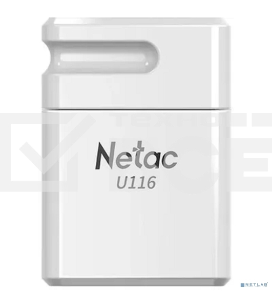 Флешка USB Netac U116 (NT03U116N-008G-20WH), 8Gb, USB 2.0, R/W 70/30, белый