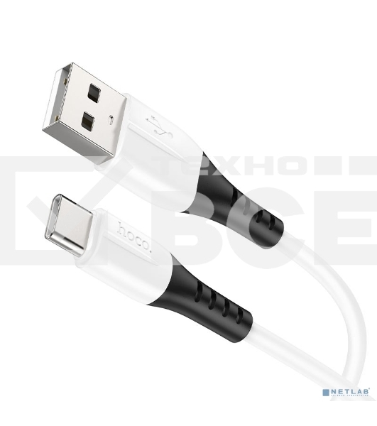 кабель USB Type-C/ HOCO HC-68582 X82/ 1m/ 3A/ Силикон/ White