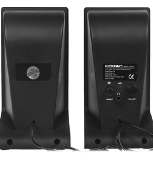 Колонки Crown CMS-601 чёрный, 2.0, 6 Вт, AUX