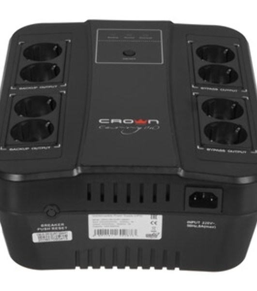 Источник бесперебойного питания Crown CMUS-295 EURO SMART/1000 ВА/600 Вт/8 х CEE 7 (евророзетка)