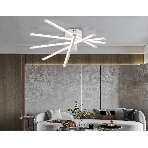 Потолочный светодиодный светильник Ambrella light FL6221 WH белый 70W 3000K-6400K 605*605*170 (ПДУ ИК), фото2