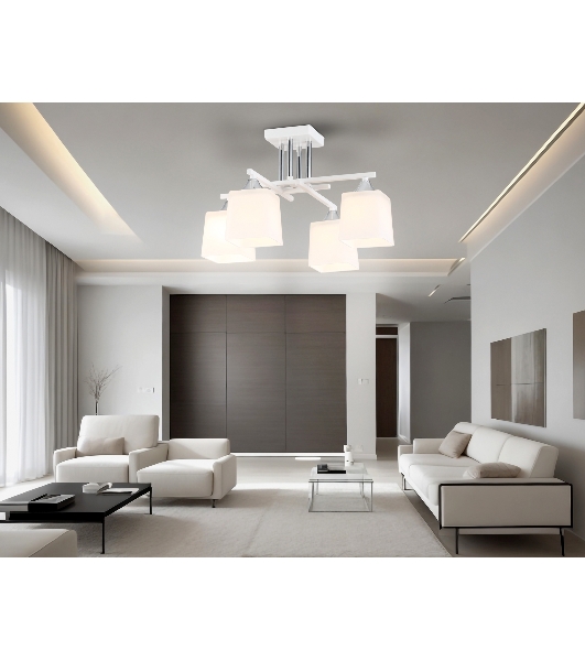 Светильник Ambrella light TR303041/4 WH белый E27/4 max 60W 420*420*260