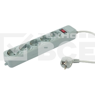 Сетевой фильтр PC Pet AP01006-1.8-GR 1.8м (5 розеток) серый