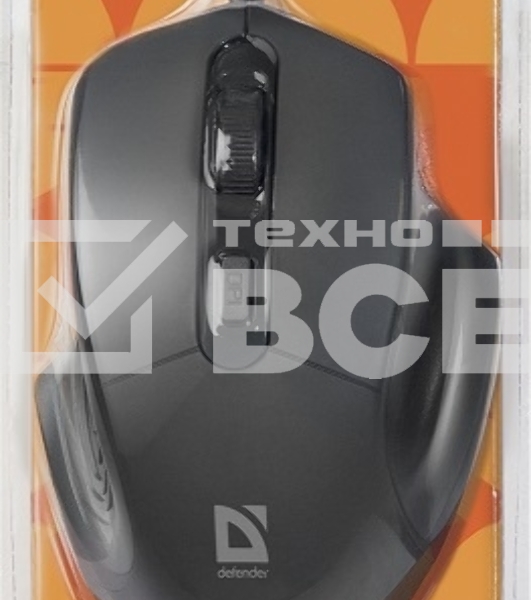 Мышь проводная Defender Datum MB-347 черный, 1600 dpi, USB, кнопки - 4