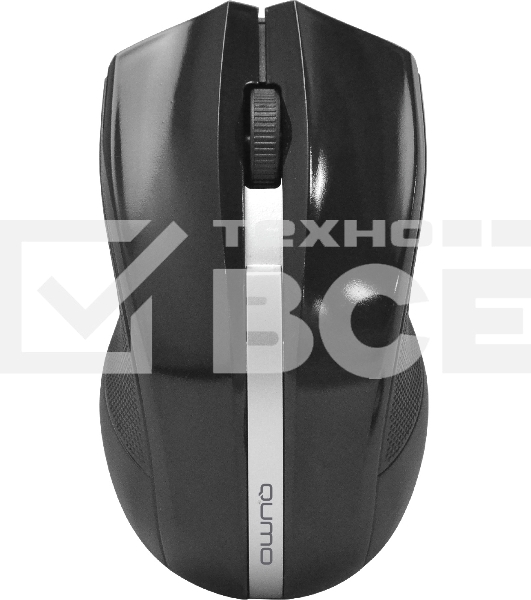 Мышь беспроводная Qumo Office M15 Style черный, 1000 dpi, радиоканал, USB, кнопки - 3