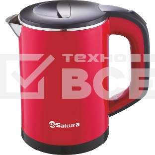 Чайник электрический Sakura SA-2158BR (0.6) красн/черн д