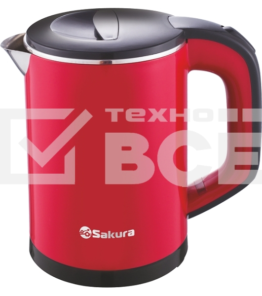 Чайник электрический Sakura SA-2158BR (0.6) красн/черн д