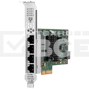 Сетевая карта HPE Ethernet Adapter, I350-T4, 4x1Gb BASE-T, PCIe(2.1), Intel, for DL325/DL385/Microserver Gen10 Plus