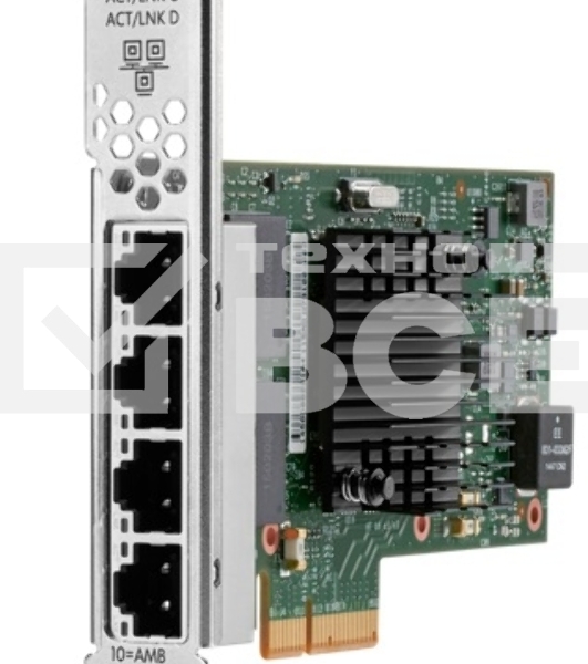 Сетевая карта HPE Ethernet Adapter, I350-T4, 4x1Gb BASE-T, PCIe(2.1), Intel, for DL325/DL385/Microserver Gen10 Plus