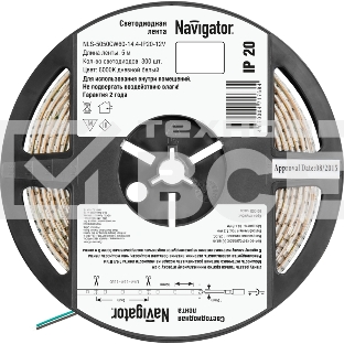 Лента светодиодная 71 768 NLS-5050CW60-14.4-IP20-12V R5 14.4Вт/м (уп.5м) Navigator 71768