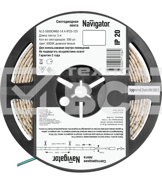 Лента светодиодная 71 768 NLS-5050CW60-14.4-IP20-12V R5 14.4Вт/м (уп.5м) Navigator 71768