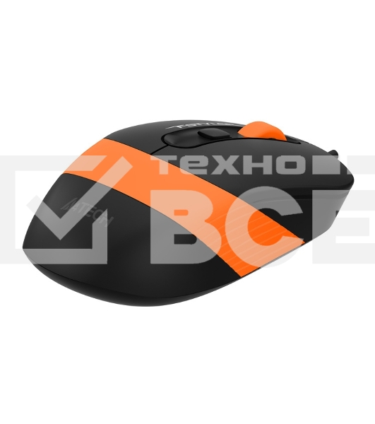 Мышь проводная A4Tech Fstyler FM10 черный/оранжевый, 1600 dpi, USB, кнопки - 4