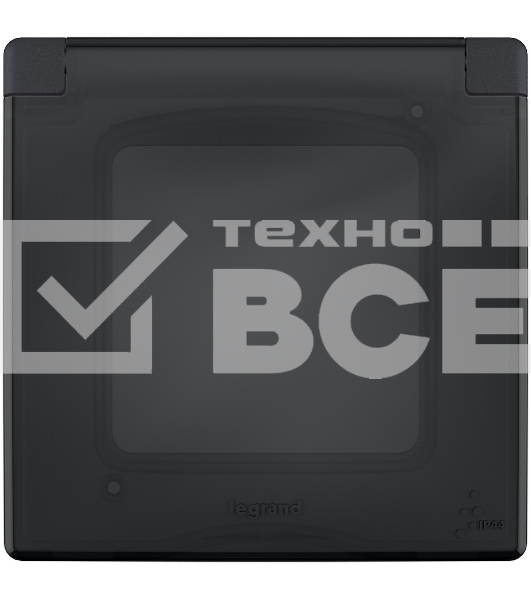 Рамка с защитной крышкой антрацит Inspiria