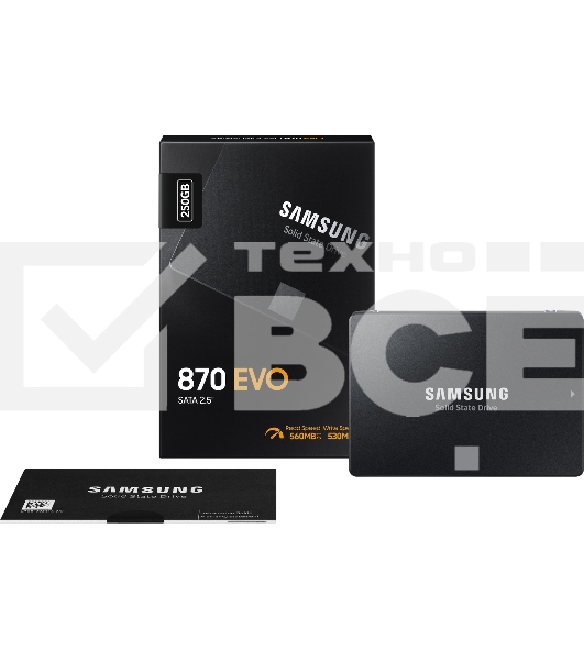 Накопитель SSD Samsung 870 EVO, 250GB, SATA III, 2.5