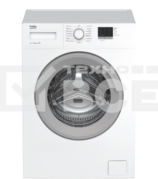 Стиральная машина Beko ELE67511ZSW (R) белый, загрузка фронтальная 6 кг, 1000 об/мин., класс: А