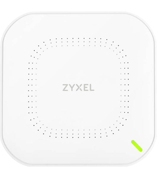 Гибридная точка доступа Zyxel NebulaFlex NWA90AX, WiFi 6, 802.11a/b/g/n/ac/ax (2,4 и 5 ГГц), MU-MIMO, антенны 2x2, до 575+1200 Мбит/с, 1xLAN GE, PoE, защита от 4G/5G, БП в комплекте