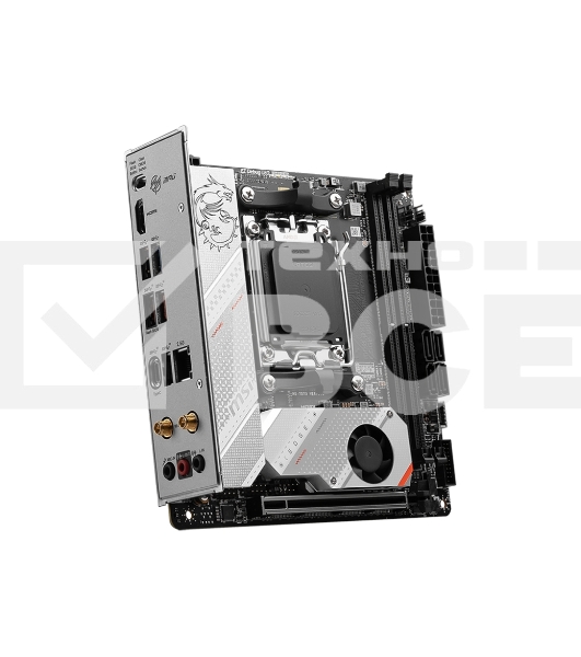Материнская плата MSI MPG B650I EDGE WIFI, AM5, AMD B650, 2xDDR5, 4xSATA, 2xM.2, 1xPCI-E 4.0 x16, 1xHDMI, 1x 2.5Gb LAN, 3xUSB-A 3.2 Gen 2, 2xUSB-A 3.2 Gen 1, 1xUSB-C 3.2 Gen 2x2, 3x3.5 мм, 7.1, Mini-ITX