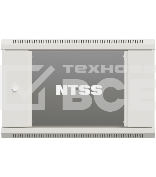 Шкаф коммутационный NTSS Премиум (NTSS-W12U6060GS-2) настенный 12U 600x600мм пер.дв.стекл 60кг серый IP20 сталь