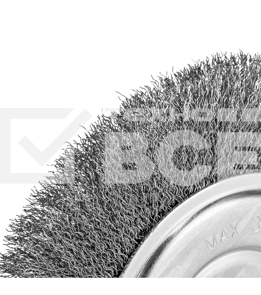 Щетка для УШМ Сибртех, 200 мм, посадка 22,2 мм, плоская, витая проволока