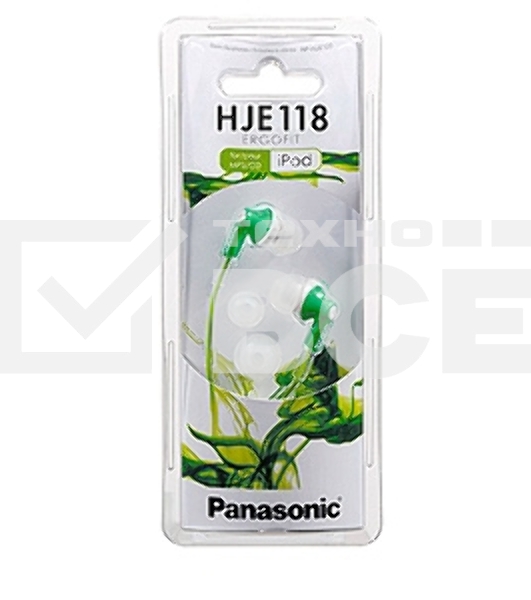 Наушники Panasonic RP-HJE118GUG зеленый 1.1м