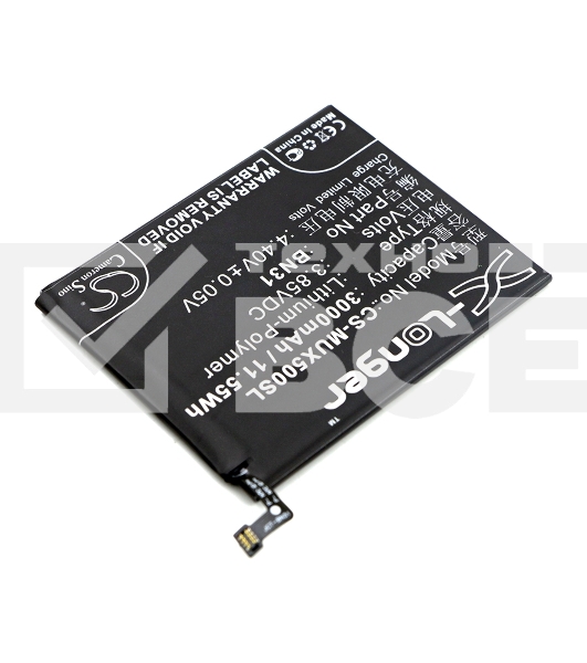 Аккумулятор CameronSinoCS-MUX500SL BN31 для Xiaomi 5X, MDE63.85V / 3000mAh / 11.55Wh
