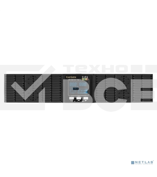 Источник бесперебойного питания On-line ExeGate PowerExpert ULS-2000.LCD.AVR.1SH.2C13.USB.RS232.SNMP.2U <2000VA/2000W, On-Line, PF=1, LCD, 1*Schuko+2*C13, RS232, USB, SNMP-slot, Rackmount 2U/Tower, металлический корпус, Black>