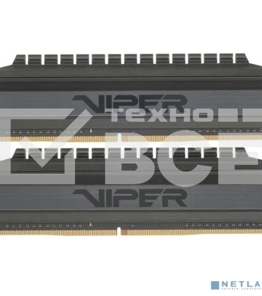 Оперативная память Patriot Viper 4 Blackout, DDR4, 16GB (2x8 GB), 3600 MHz, CL18, радиатор, чёрный