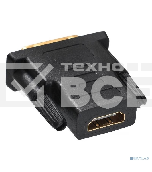 Адаптер Buro HDMI-19FDVID-M_ADPT HDMI-19M(F)/DVI-D(M) с позол. конт.