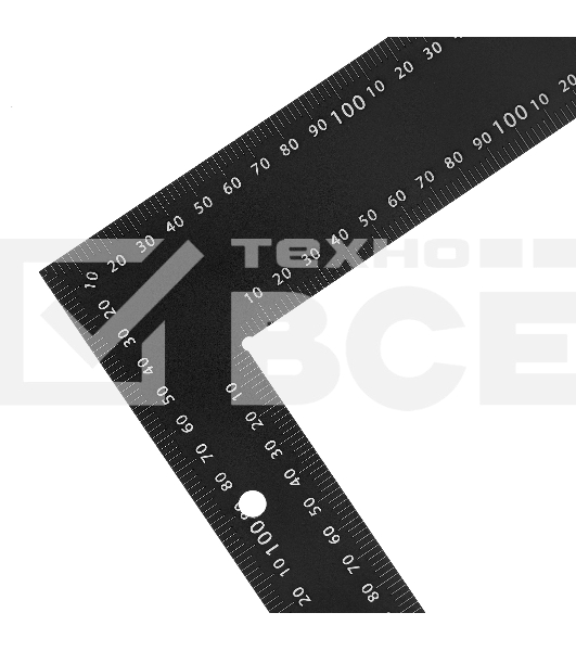 Угольник Denzel 400 х 600 мм, алюминиевый, лазерная гравировка