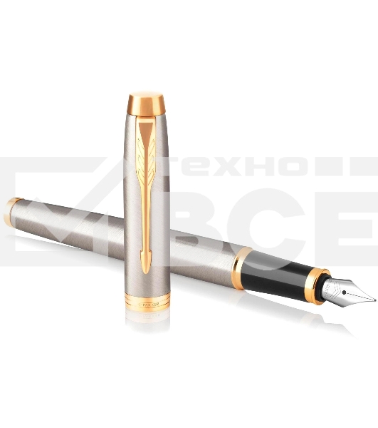 Ручка перьевая Parker IM Core F321 (CW1931649) Brushed Metal GT F сталь нержавеющая подар.кор.